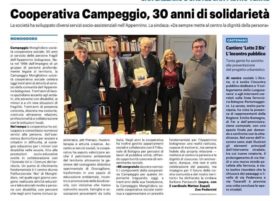 Immagine di copertina: Cooperativa Campeggio Monghidoro: 30 anni di solidarietà